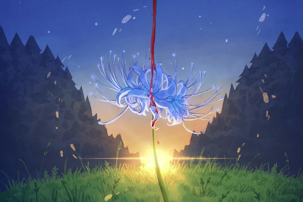 Bleeding red, blooming blue